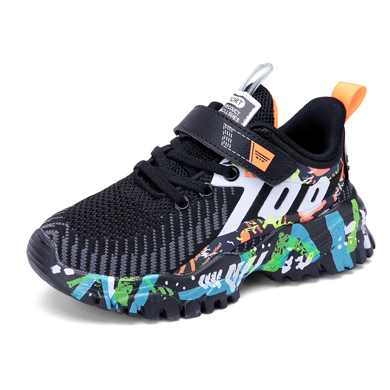 2021 Bahar Çocuk spor ayakkabılar Erkekler İçin koşu ayakkabıları sneaker Nefes çocuk moda ayakkabılar Platformu ışıklı ayakkabı Görüntü 0