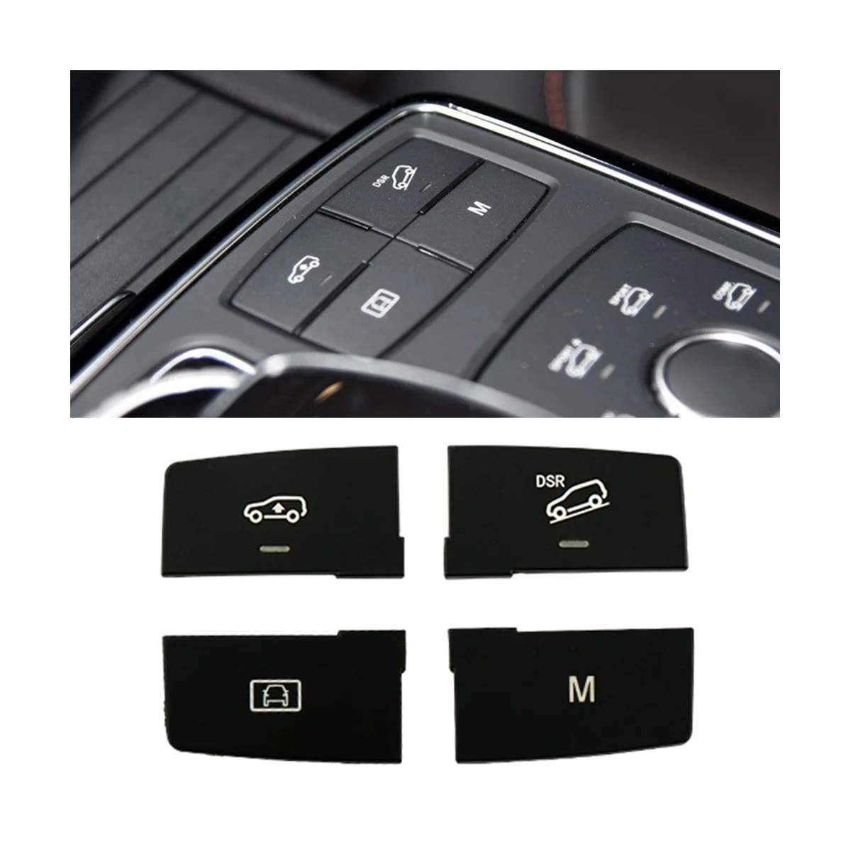 1669051351 Araba Yokuş Aşağı Yardımcı Vites Değiştirme Düğmesi Çok Fonksiyonlu Düğme Mercedes-Benz ML GL GLE W166 W292 Görüntü 0