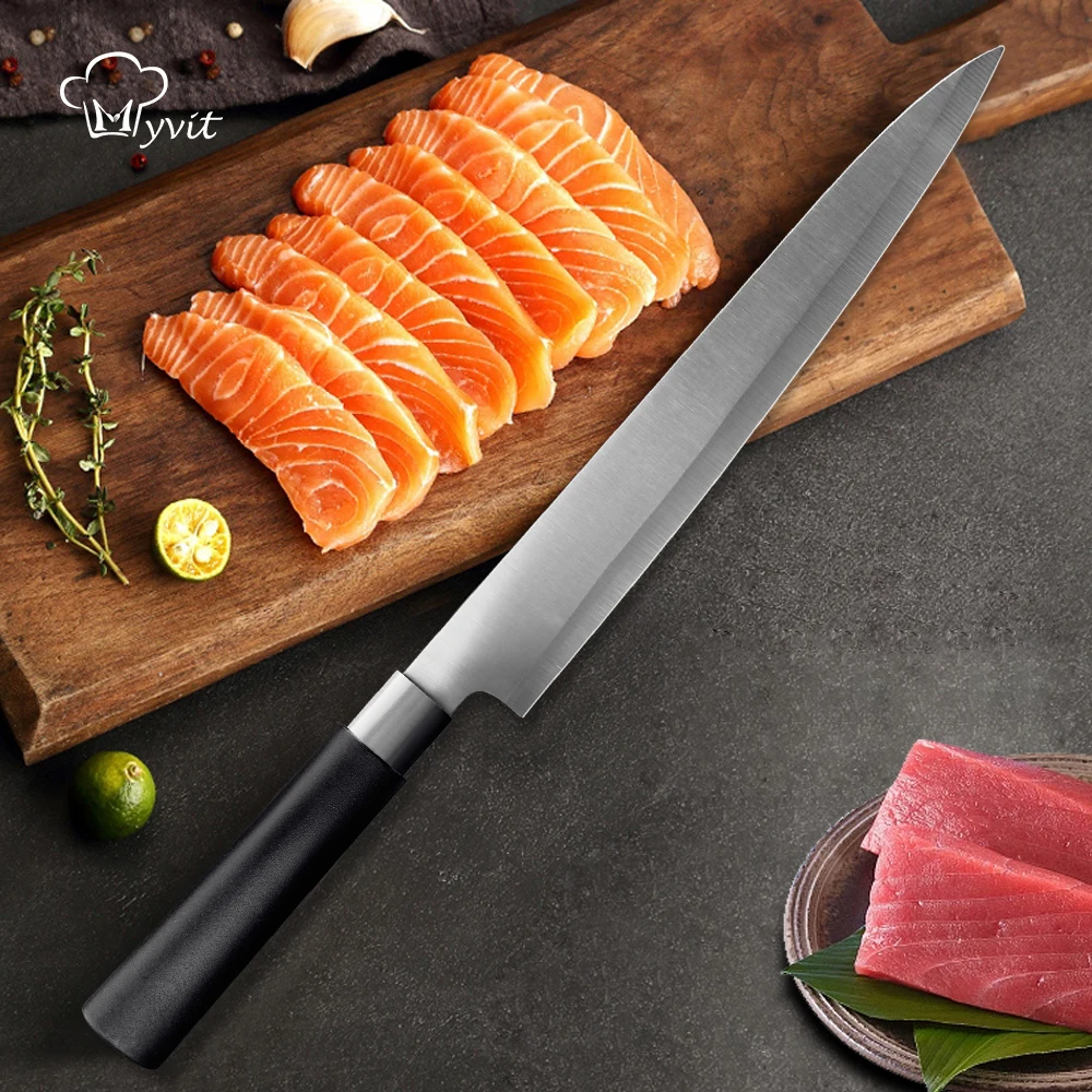 Suşi Bıçak somon balığı Fileto Japon şef bıçağı Paslanmaz Çelik Sebze Dilim Et Cleaver Mutfak Bıçağı Görüntü 0