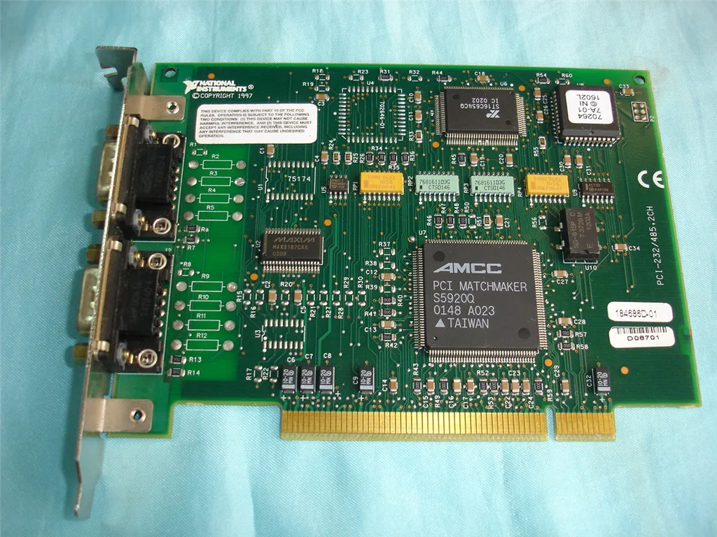 Yeni ABD NI şirketin PCI-232/485.2 CH RS-232 2 Seri Haberleşme Yakalama Kartı Görüntü 0