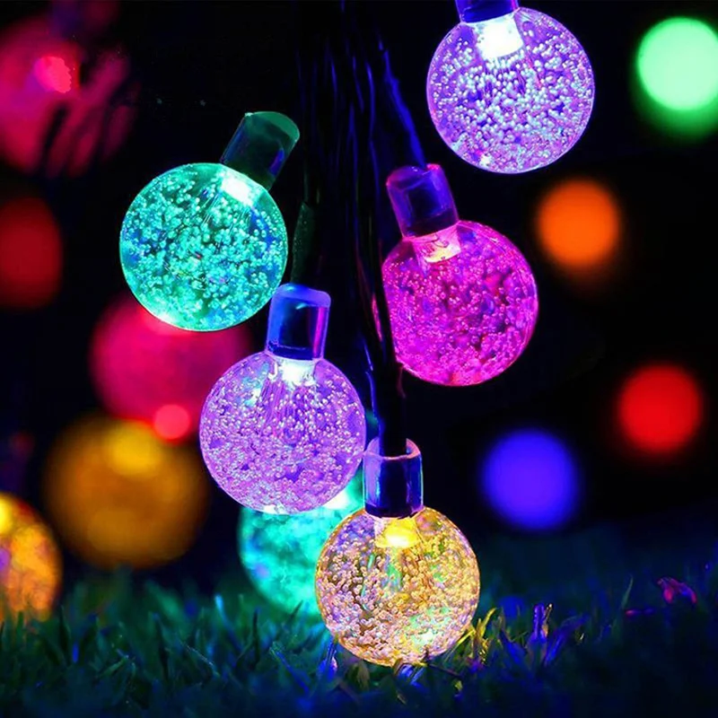 Led küre dize ışıklar pil USB peri dize ışık su geçirmez lamba noel tatili Navidad düğün parti ışıkları dekorasyon Görüntü 0