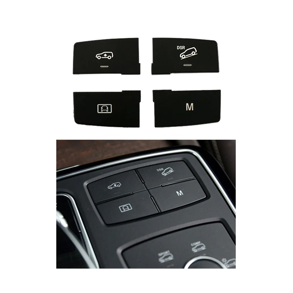 1669051351 Araba Yokuş Aşağı Yardımcı Vites Değiştirme Düğmesi Çok Fonksiyonlu Düğme Mercedes-Benz ML GL GLE W166 W292 Görüntü 1