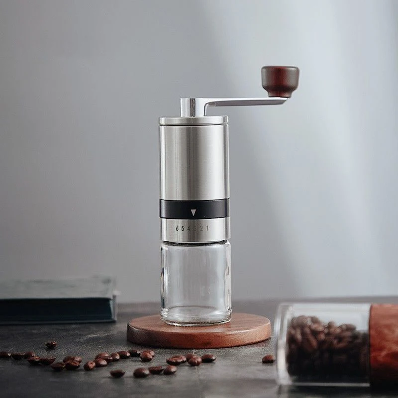 Manuel Kahve Değirmeni Kaba İnce Taşlama Paslanmaz Çelik Seramik El Kahve Değirmeni Taşınabilir El Krank Mutfak Aracı Görüntü 1