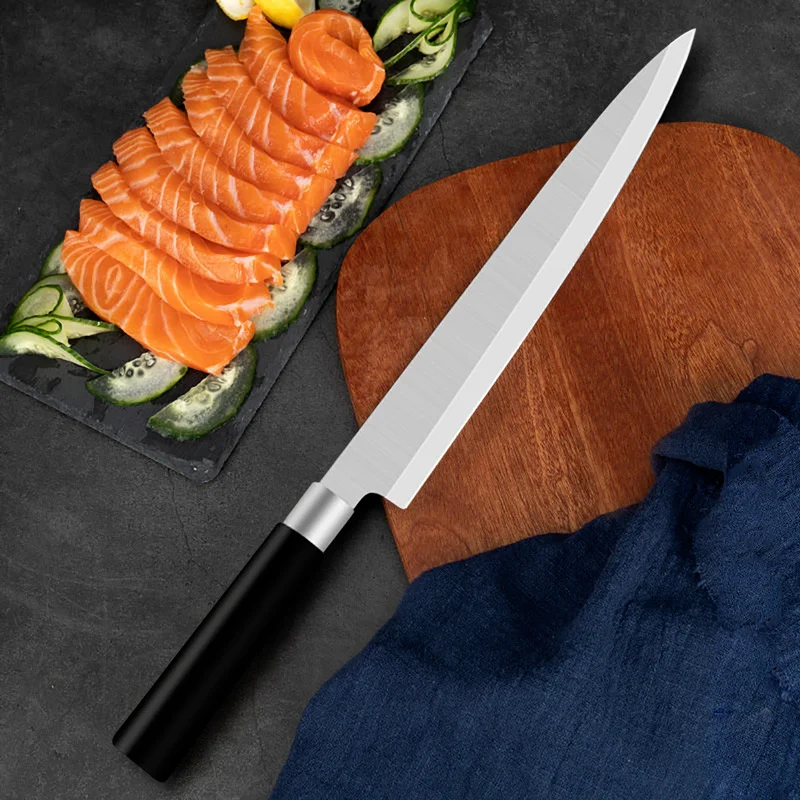 Suşi Bıçak somon balığı Fileto Japon şef bıçağı Paslanmaz Çelik Sebze Dilim Et Cleaver Mutfak Bıçağı Görüntü 1