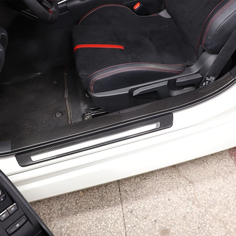İç Kapı eşik pedalı ayak sürtme plaka koruması Trim Kapı Eşik Plaka 86 / Subaru BRZ 2012-2022 Görüntü 1