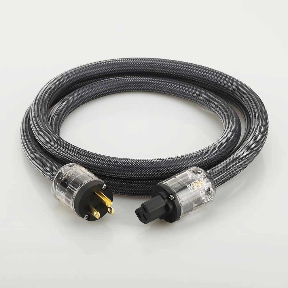 hifi ses 400 imza sürümü ABD / AB / İNGİLTERE güç kablosu saf bakır güç kablosu ile P-029 / P-029E priz konektörü Görüntü 2