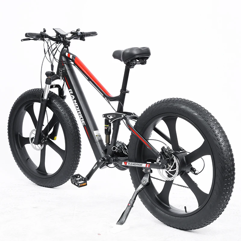 AB Stok Elektrikli Dağ Bisikleti 48V 13.6 Ah E-Bisiklet 4.0 Yağ SHİMANO Hidrolik Fren Kar Bisiklet Entegre Tekerlek Yetişkin için Görüntü 2