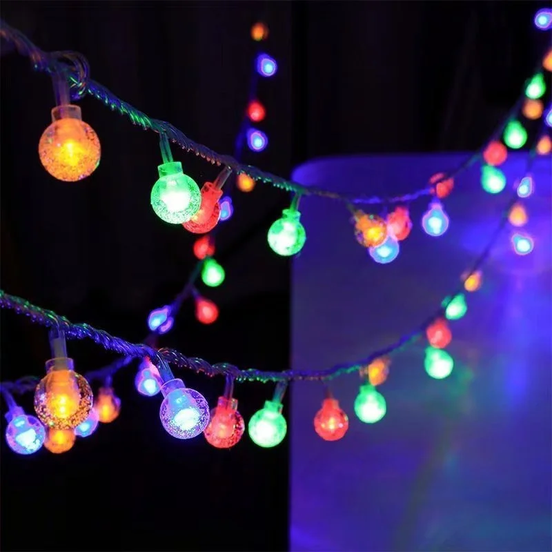Led küre dize ışıklar pil USB peri dize ışık su geçirmez lamba noel tatili Navidad düğün parti ışıkları dekorasyon Görüntü 2