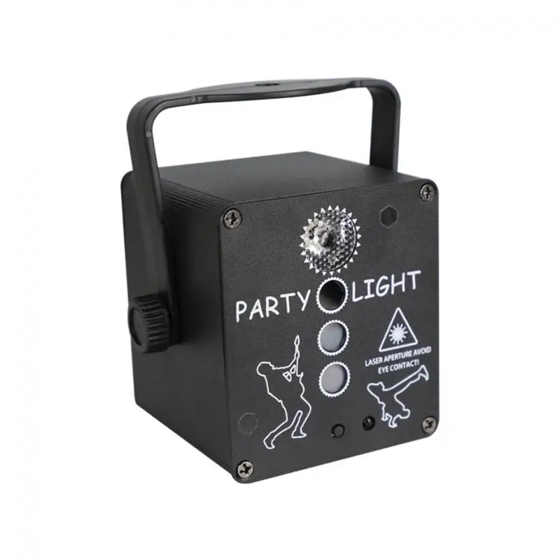 Mini DJ Disko RGB Lazer ışık projektör USB şarj edilebilir led lamba Sahne aydınlatma Etkisi Parti Tatil Düğün Noel Lambası Görüntü 3