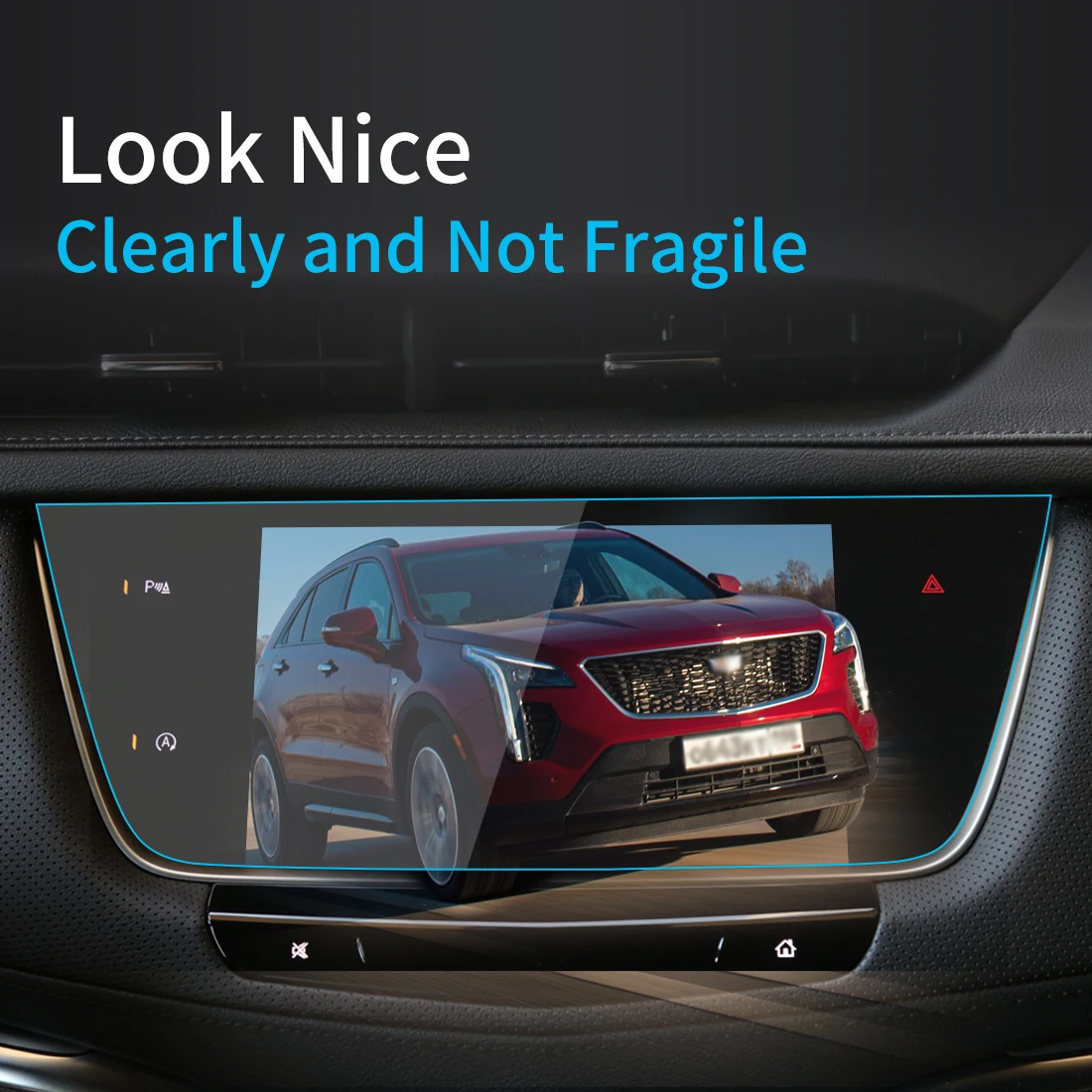 Araba Çıkartmaları Carplay Ekran Koruyucu Cadillac XT5 2023 Ekran Temperli Cam koruyucu film Navigasyon Araba Aksesuarları Görüntü 3