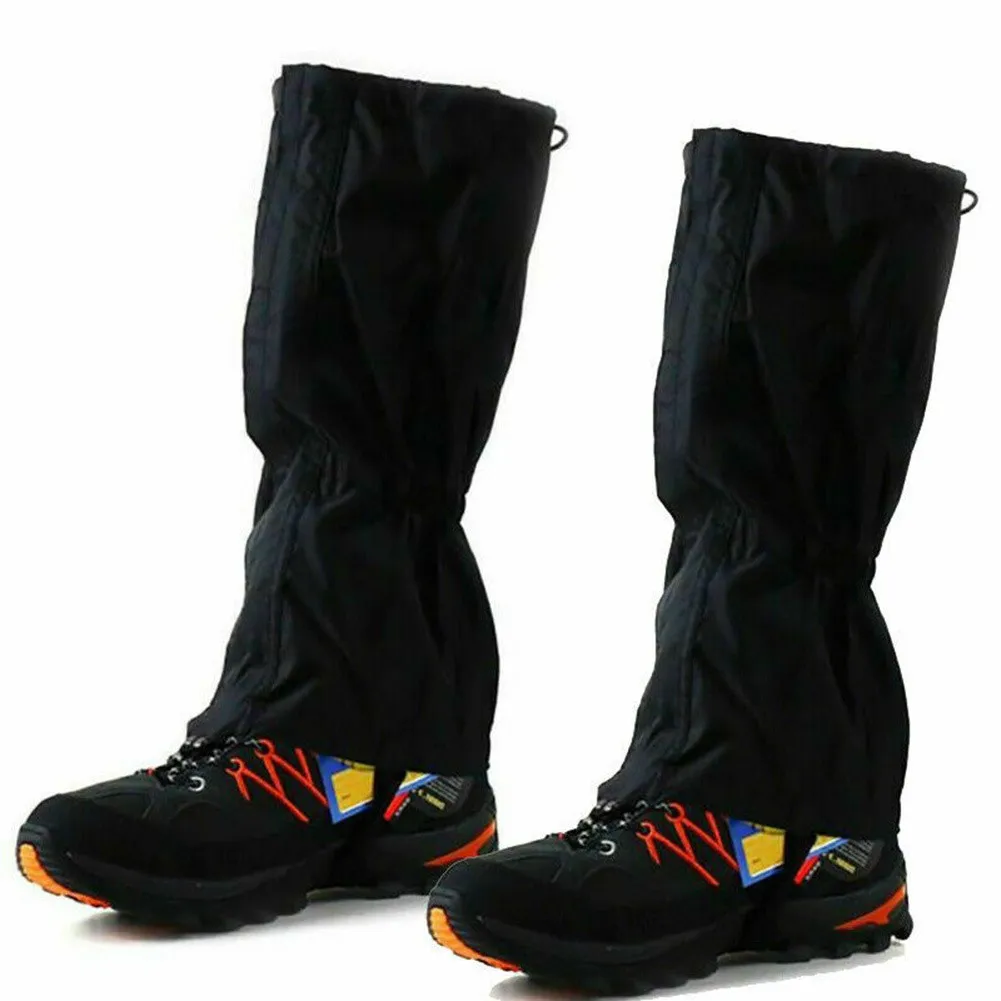 2x Açık Su Geçirmez Bacak Çorapları Bacak Örtüsü Yürüyüş Kamp Tırmanma Kayak Çöl Botları Ayakkabı Kar Çorapları Bacaklar Koruyucu Görüntü 3