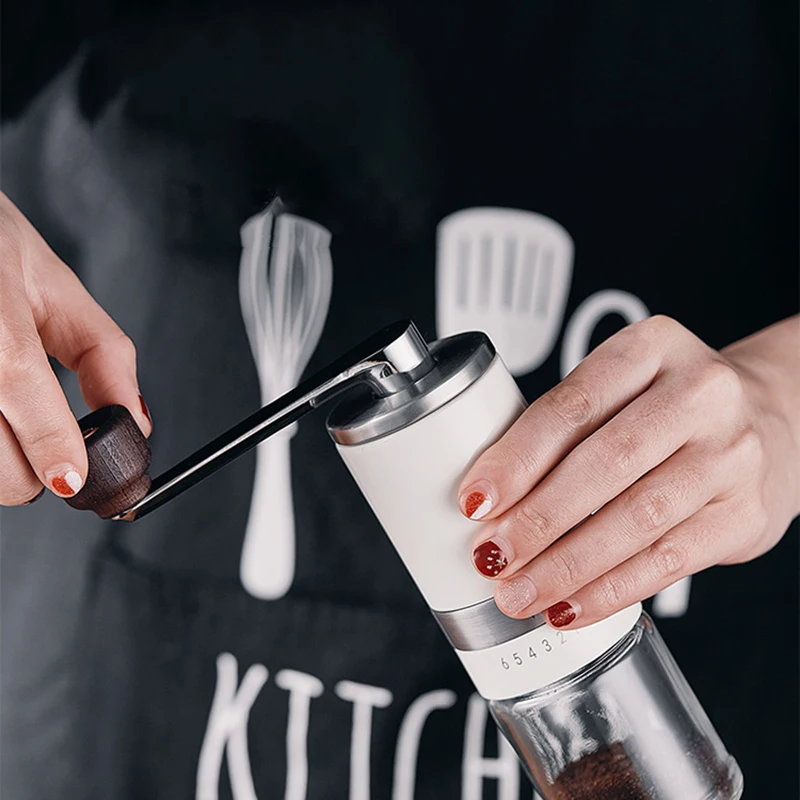 Manuel Kahve Değirmeni Kaba İnce Taşlama Paslanmaz Çelik Seramik El Kahve Değirmeni Taşınabilir El Krank Mutfak Aracı Görüntü 3