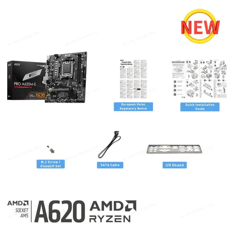 AMD Ryzen 7 7700 CPU Combo MSI PRO A620M-E Anakart Masaüstü AMD B620 Anakart + Kingston RAM DDR5 5600MHz 16GB Kiti YENİ Görüntü 4