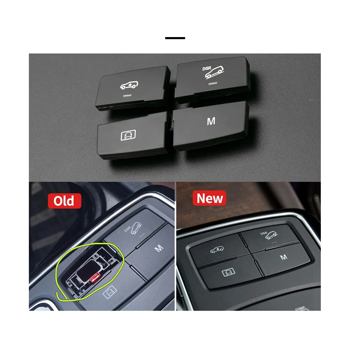 1669051351 Araba Yokuş Aşağı Yardımcı Vites Değiştirme Düğmesi Çok Fonksiyonlu Düğme Mercedes-Benz ML GL GLE W166 W292 Görüntü 4