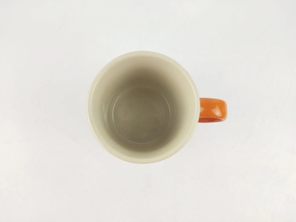 Basit Seramik Çay Fincanı Sıcak Çay Fincanı Turuncu Sarı Fırın sır Ofis Ve Ev Astrolojik Kahve Fincanları Görüntü 4