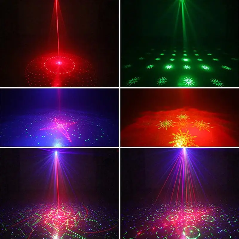 Mini DJ Disko RGB Lazer ışık projektör USB şarj edilebilir led lamba Sahne aydınlatma Etkisi Parti Tatil Düğün Noel Lambası Görüntü 5